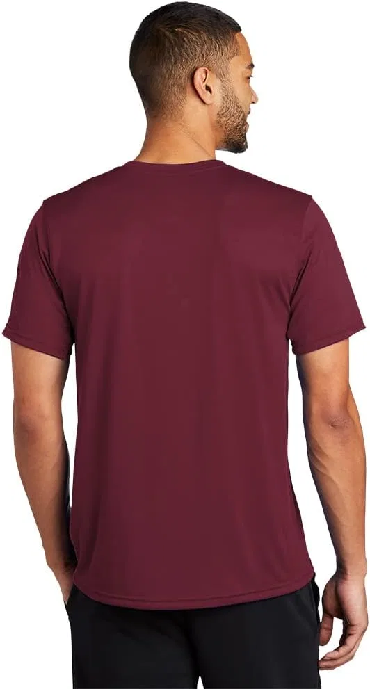 Футболка тренировочная Nike Dri-FIT с коротким рукавом, красный и бордовый — фото 2
