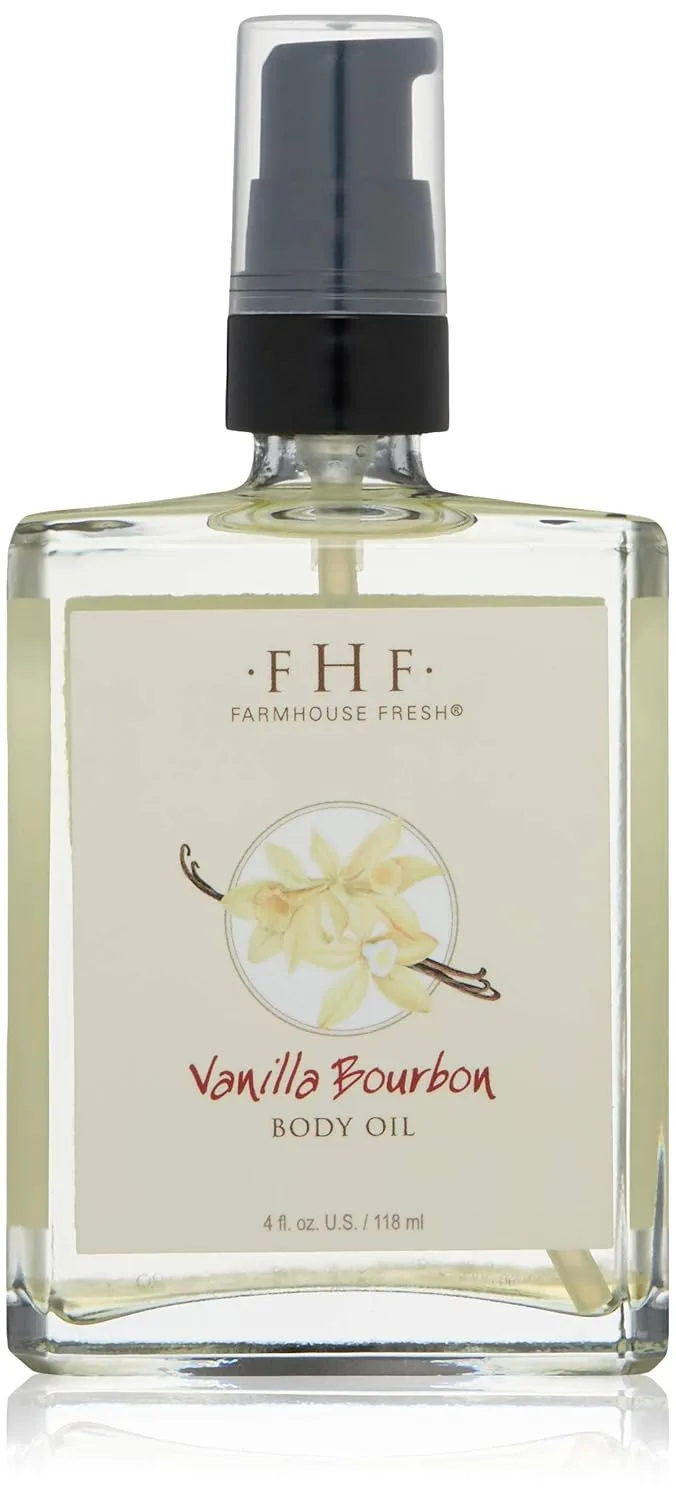 Масло для тела FarmHouse Fresh Vanilla Bourbon, Ваниль Бурбон, 4 жидких унции 118 мл (1 шт.), Olive