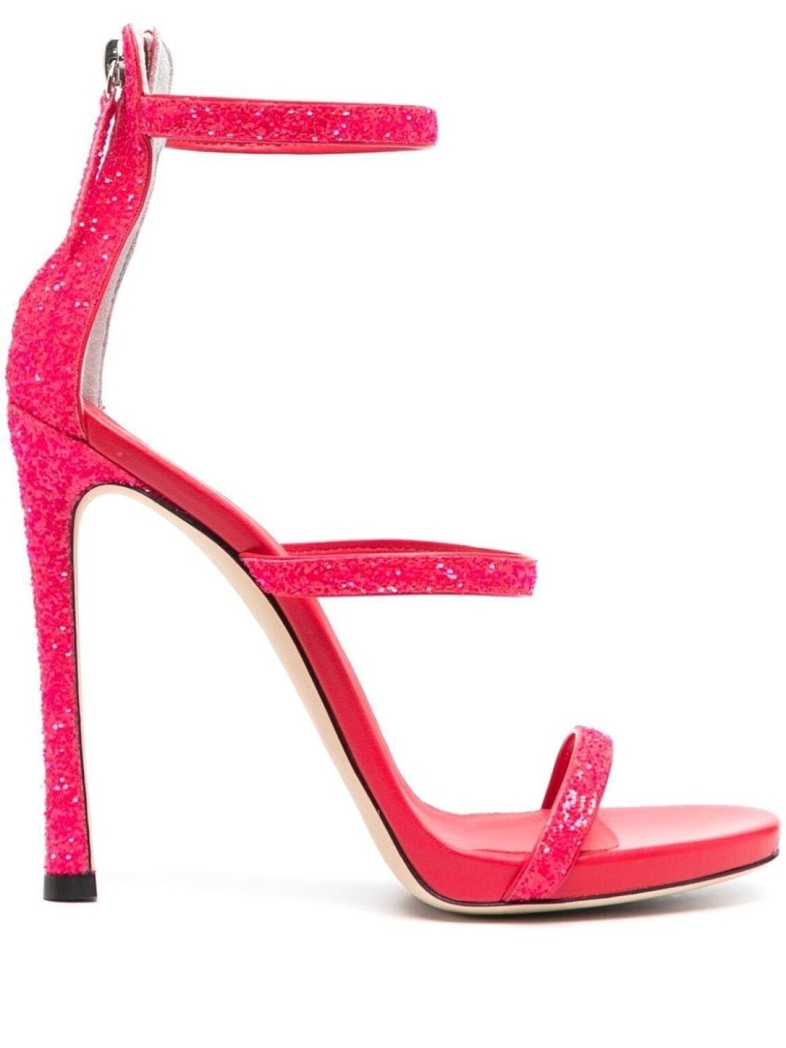 

Giuseppe Zanotti босоножки Harmony с блестками, розовый