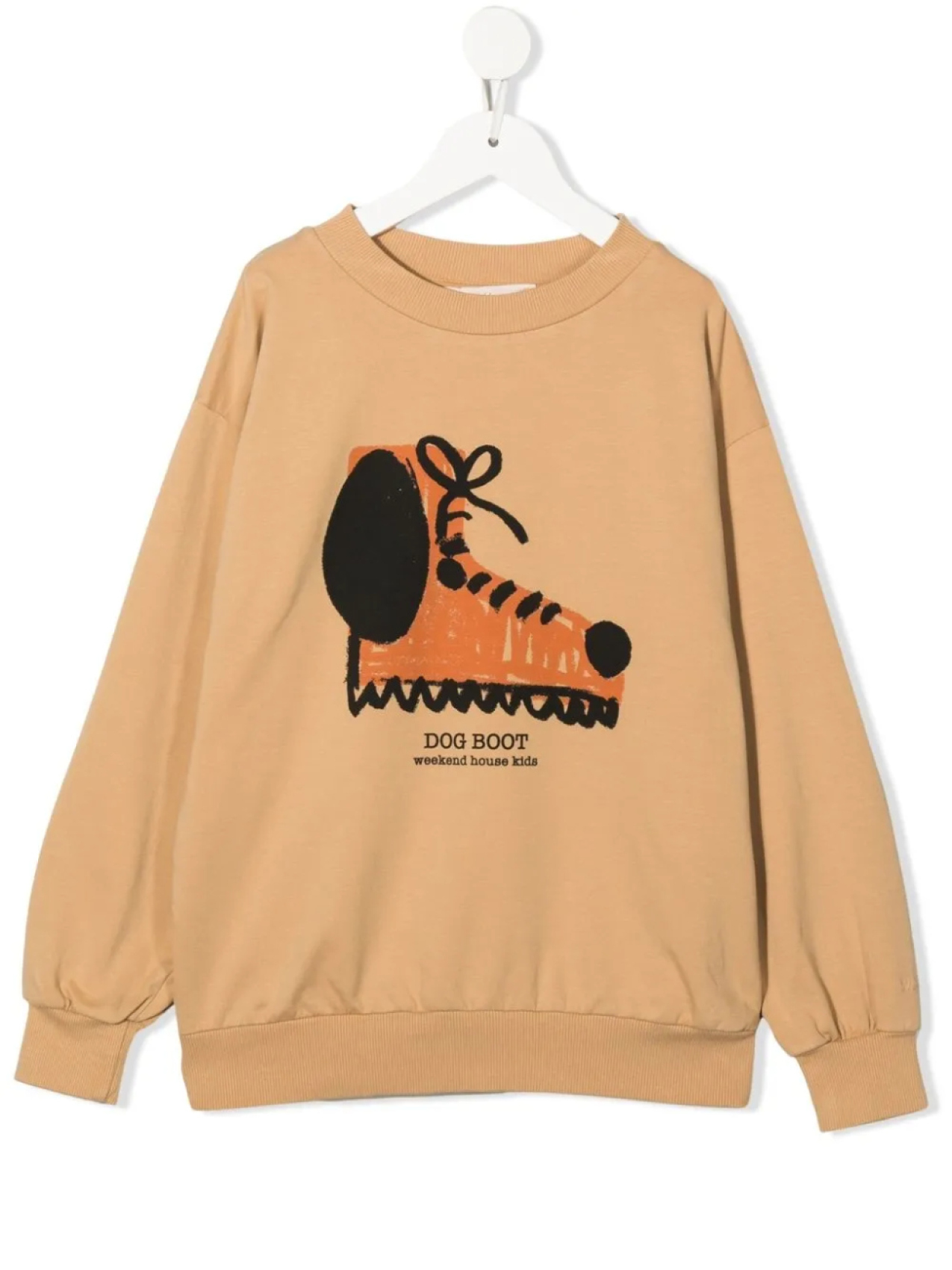 

Weekend House Kids. толстовка с круглым вырезом и графичным принтом, коричневый