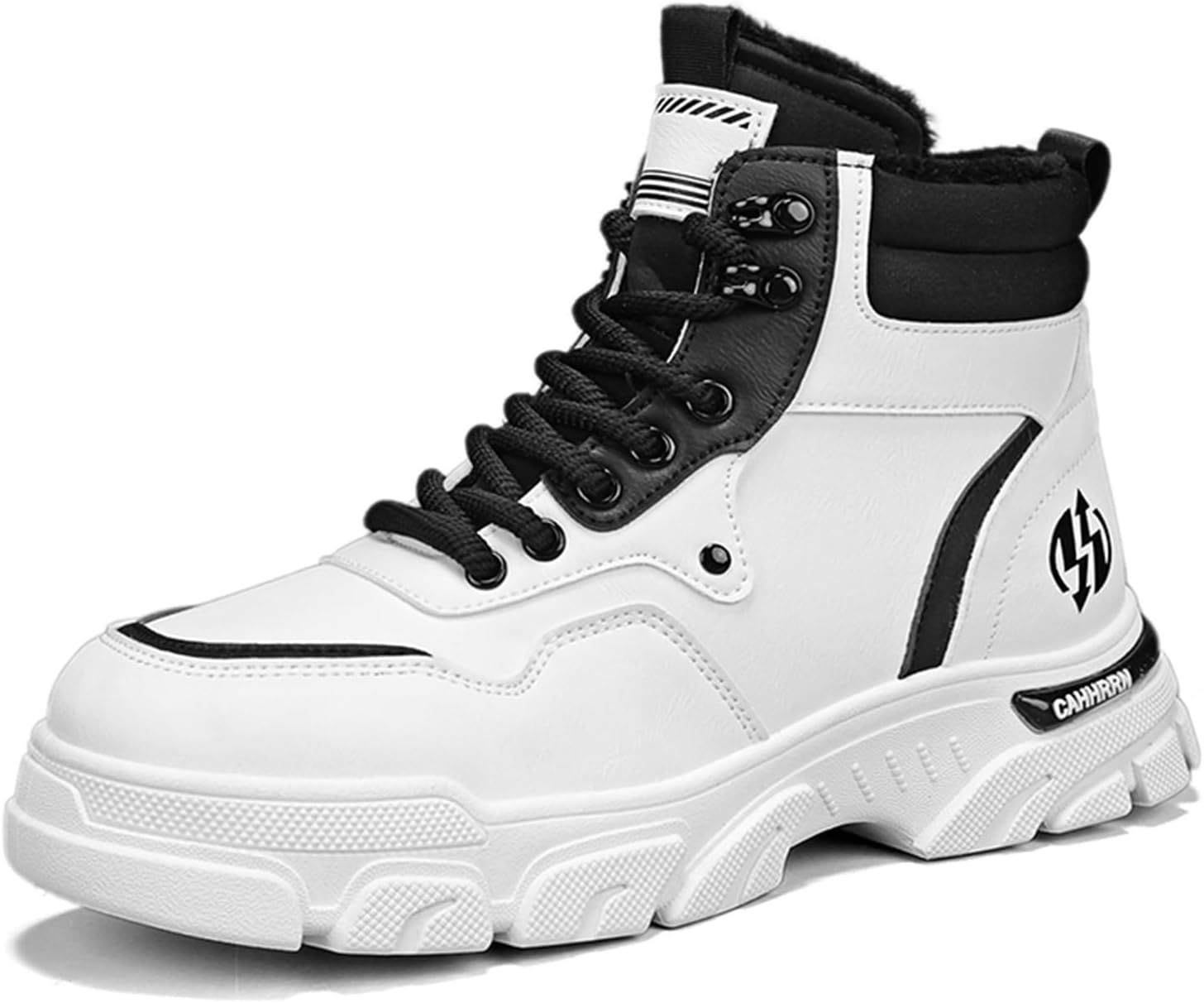 

Мужские зимние кроссовки на щиколотку в уличном стиле, утепленные, спортивные, повседневные, белые Generic