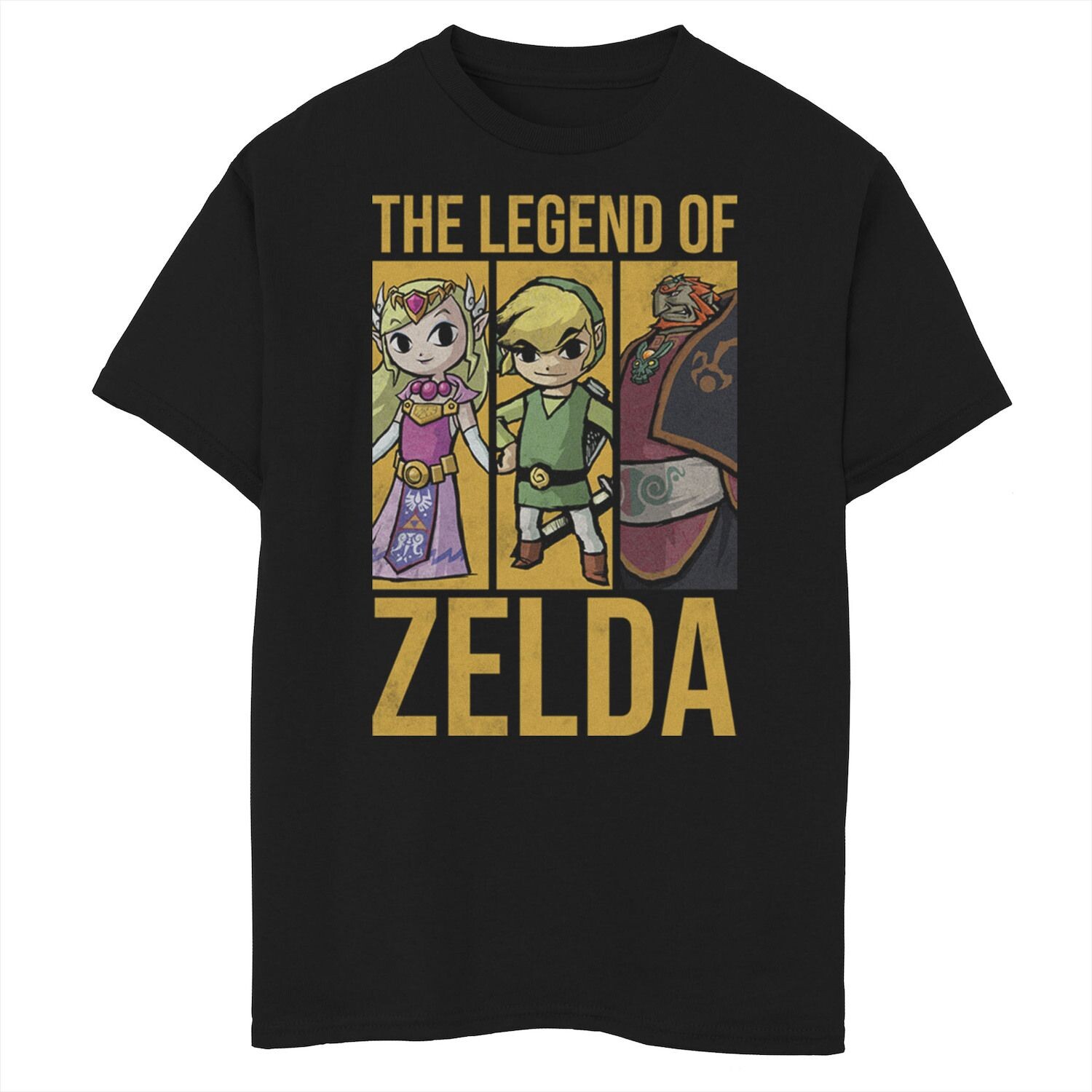 

Футболка с графическим рисунком Nintendo Zelda Trio для мальчиков 8–20 лет Licensed Character