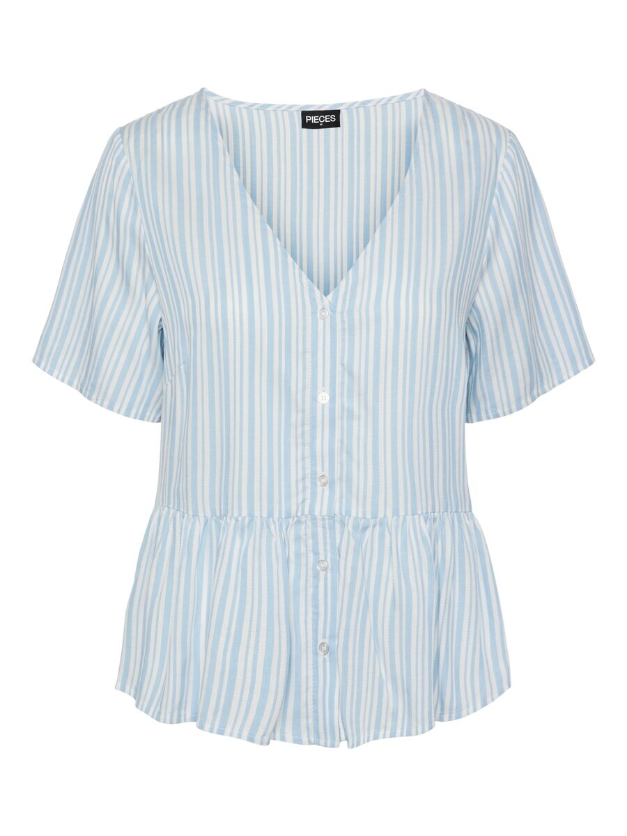 

Блузка с коротким рукавом PIECES Blouse ALVINA, светло-синий