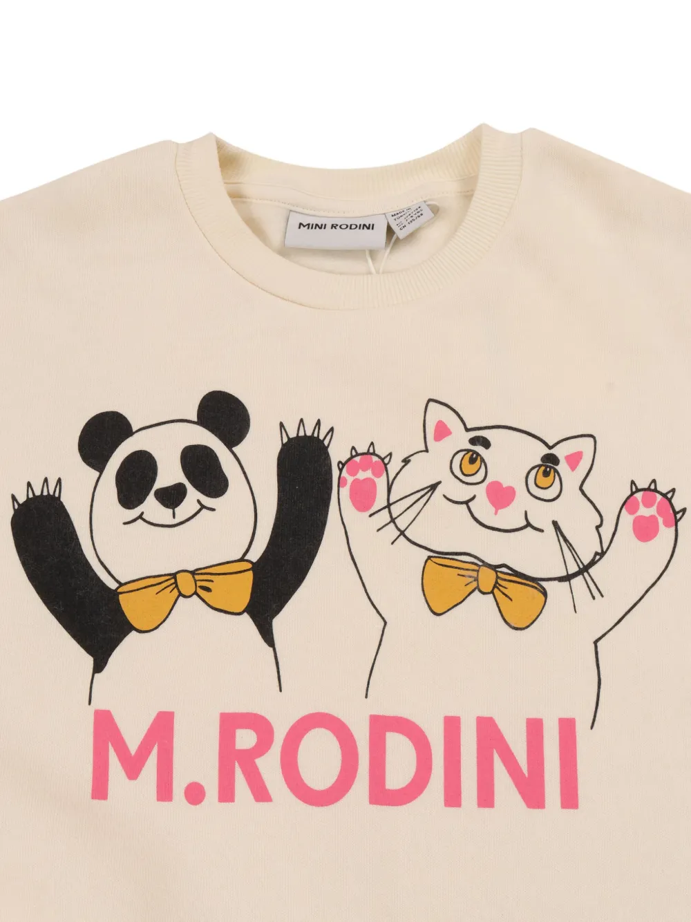 Свитшот с графическим изображением животного Mini Rodini, розовый — фото 3