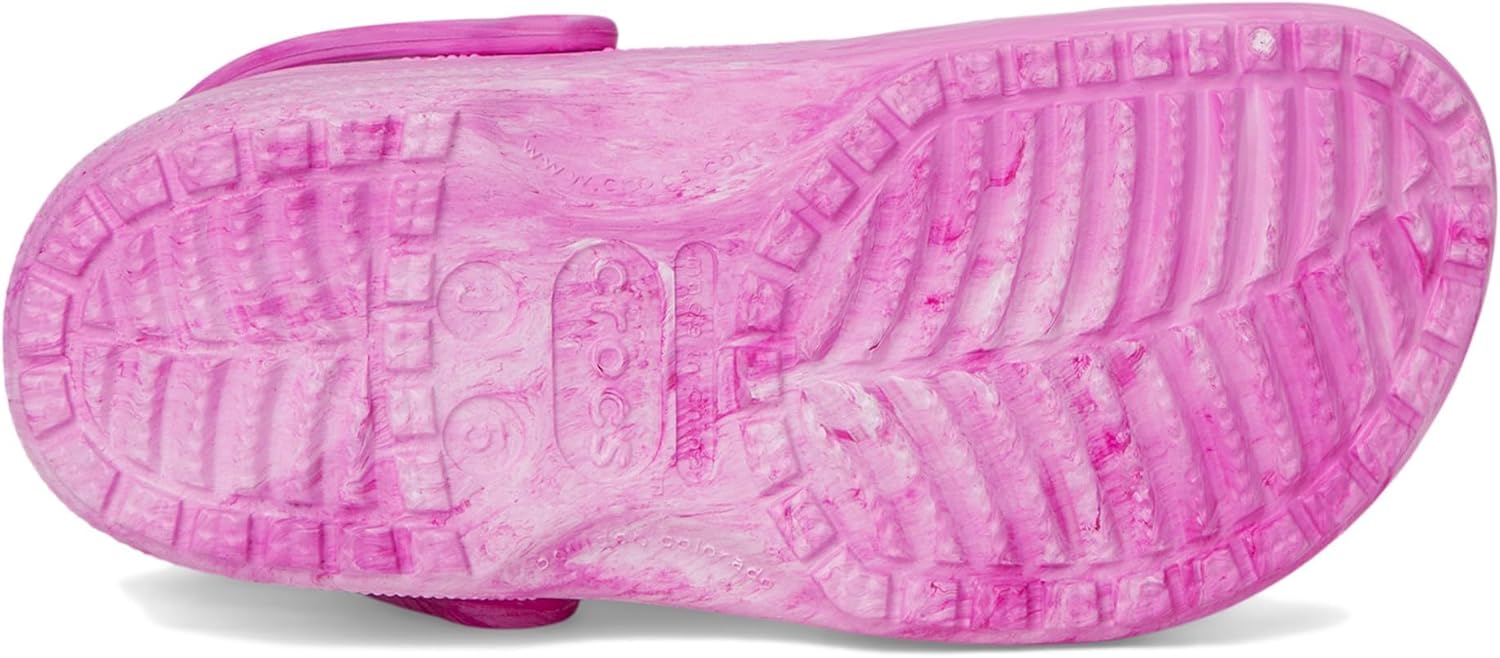 Детские сабо Crocs унисекс, классические, с мраморным рисунком, акварельным рисунком, размер K, розовый — фото 3