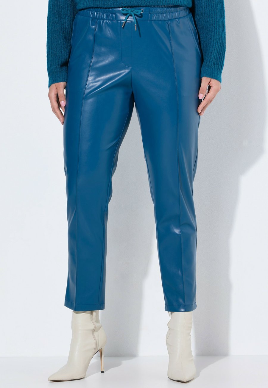 

Брюки Ulla Popken 7/8 PASSEPOILS CEINTURE ÉLASTIQUE, Teal Blue/Blue