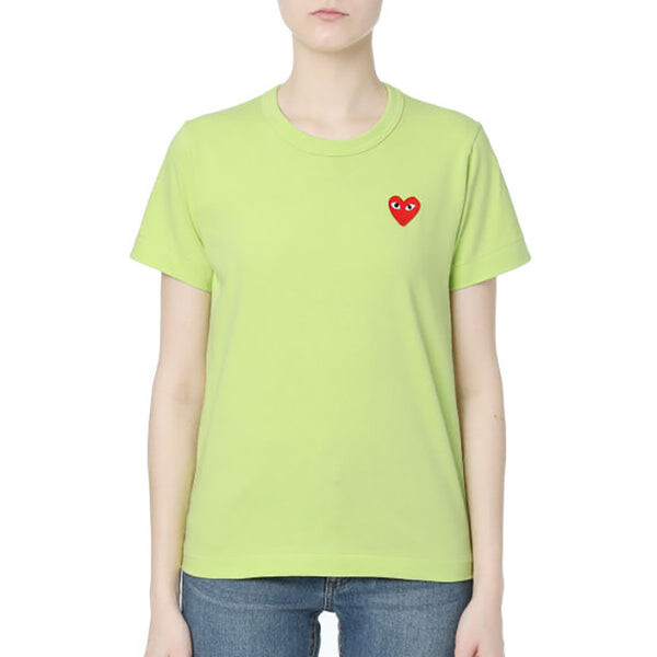 Футболка round neck short sleeve tee 'green' Comme Des Garcons Play, зеленый — фото 2