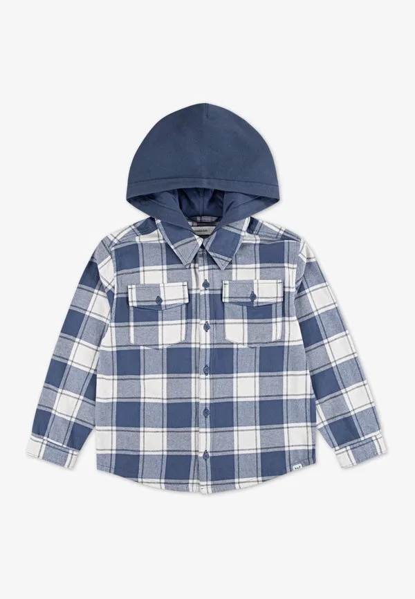 Рубашка с капюшоном Abercrombie & Fitch, Vintage Indigo — фото 4