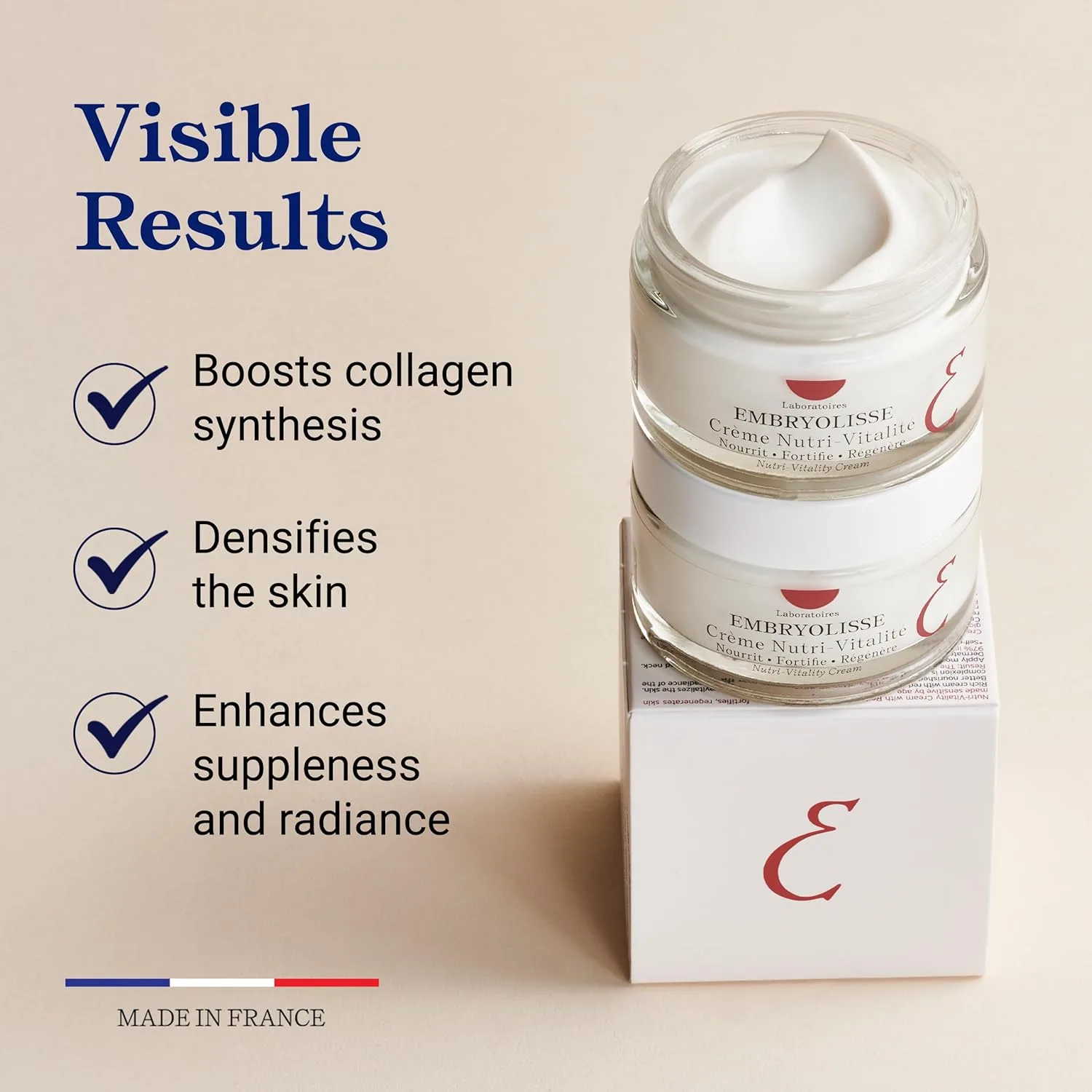 Крем для лица Embryolisse — Nutri-Vitality Age-Defying, увлажняющий с коллагеном для зрелой чувствительной кожи с, 50 мл — фото 3