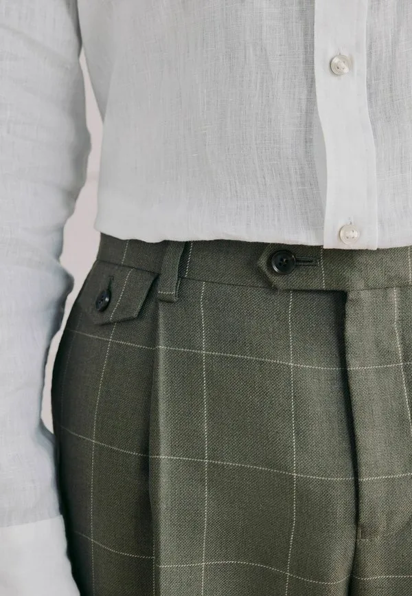 Брюки классического кроя signature moons british suit Next, Green — фото 4