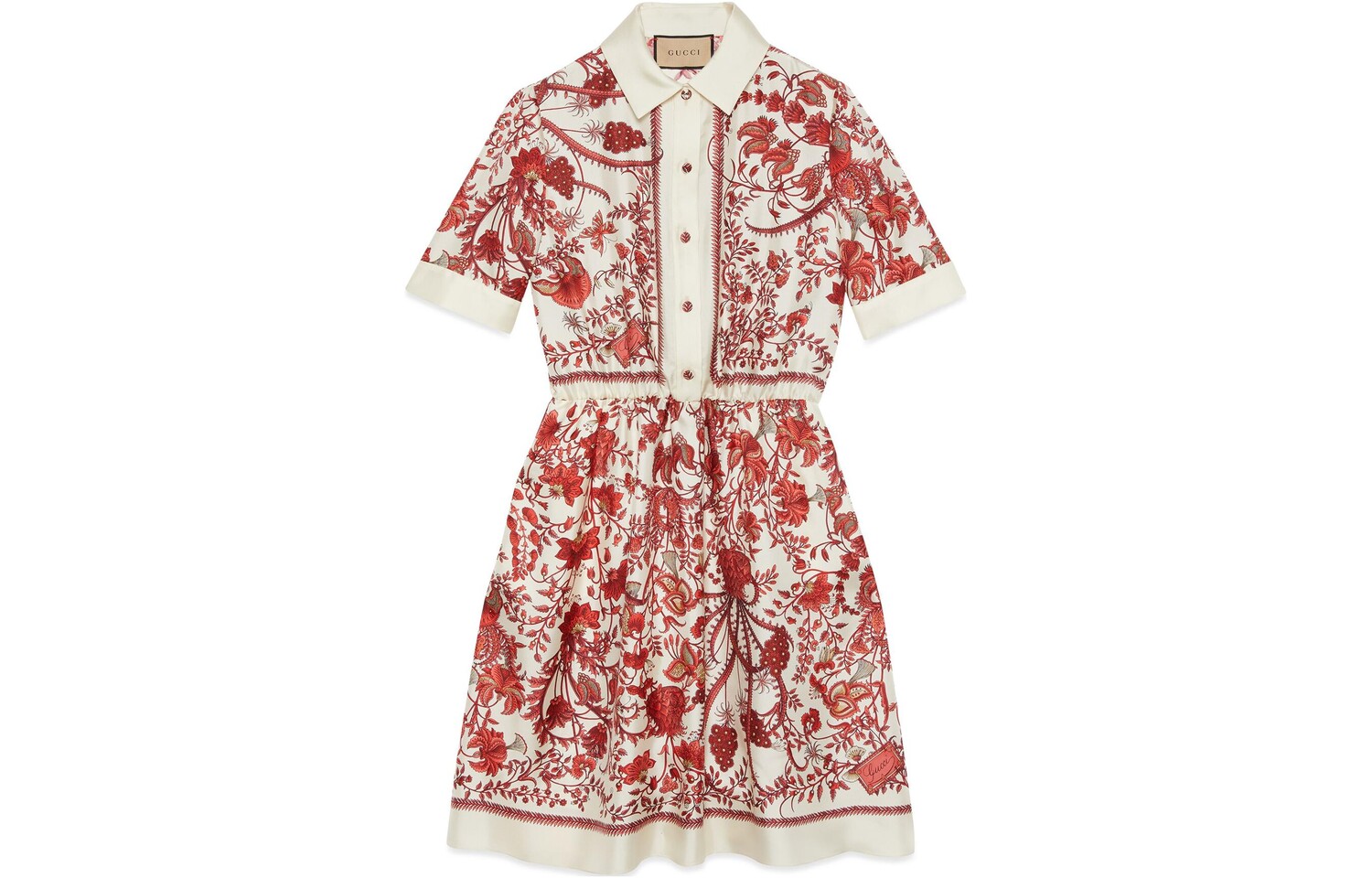 

Китайский Новый год Короткие рукава платье женское красное Gucci