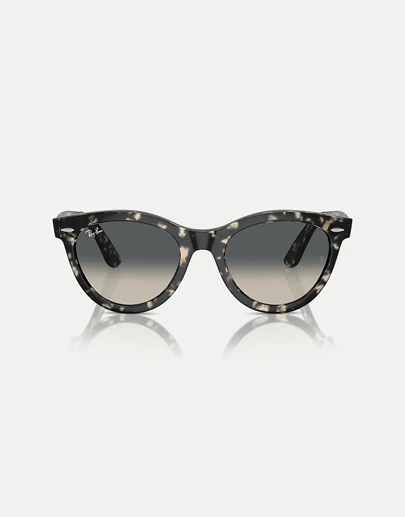 

Солнцезащитные очки Ray-Ban Wayfarer с круглыми линзами серого цвета «Гаванна»
