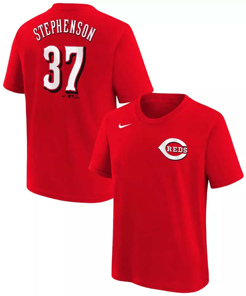 

Красная домашняя футболка Nike Youth Cincinnati Reds Tyler Stephenson #37