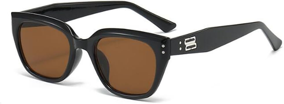 

Солнцезащитные очки «кошачий глаз» в крупной оправе, круглые солнцезащитные очки в стиле хип-хоп, солнцезащитные очки Toad с защитой от УФ-излучения sundry goods, C6 Black Frame Tea Flakes