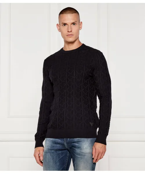 

Свитер с цаплей Regular fit Guess Jeans, черный