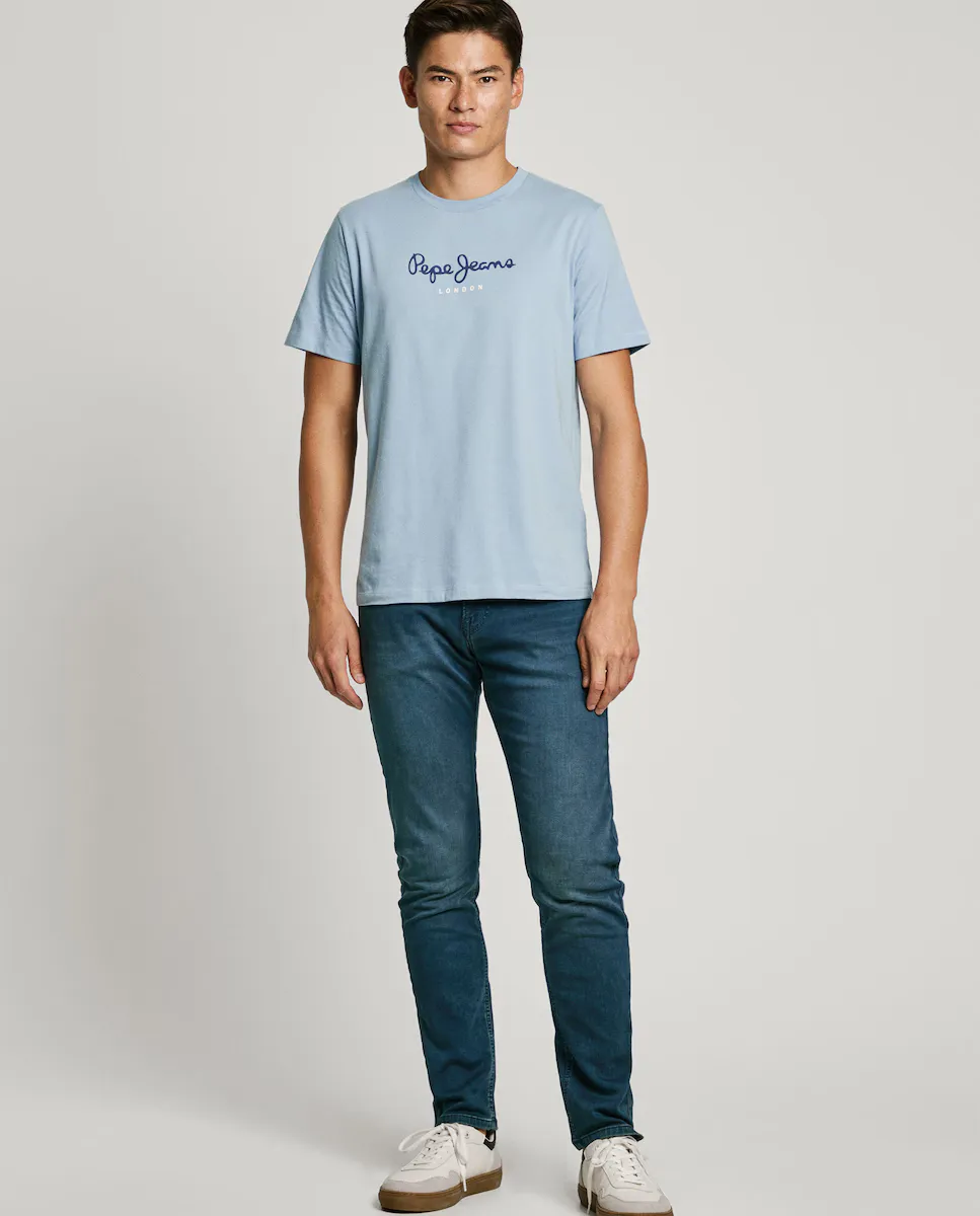

Мужские облегающие джинсы из эластичной ткани Pepe Jeans, синий