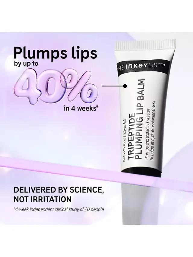 Бальзам для губ Tripeptide Plumping Lip Balan The INKEY List, Clear — фото 2