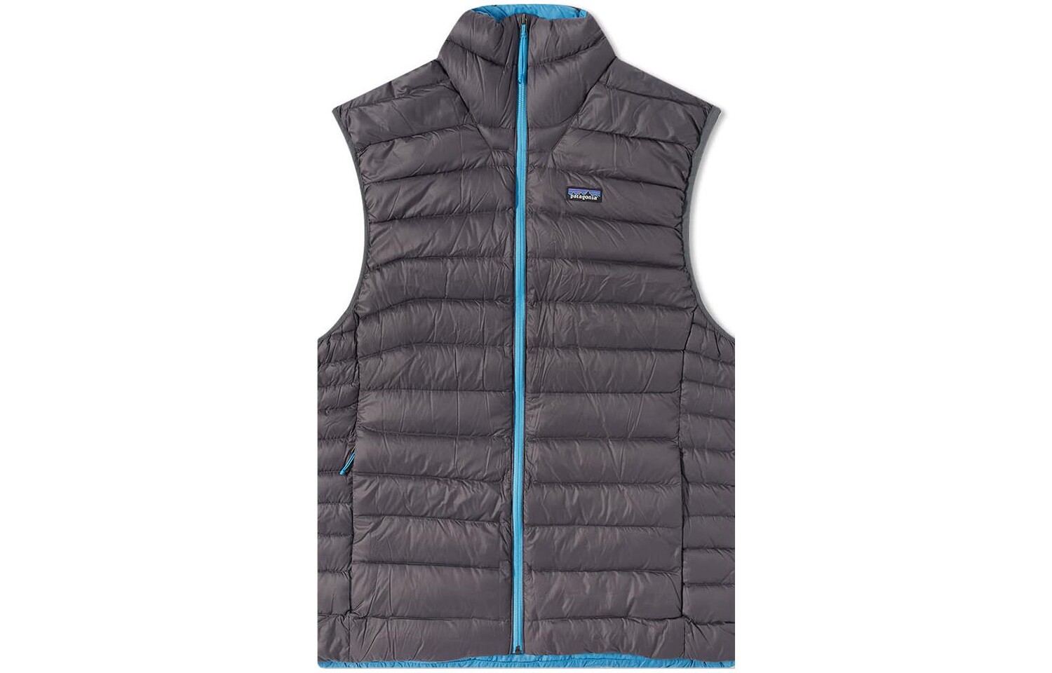 

Патагония Логотип-нашивка Жилет из перьевого пуха Patagonia, цвет Marine Blue/New Navy