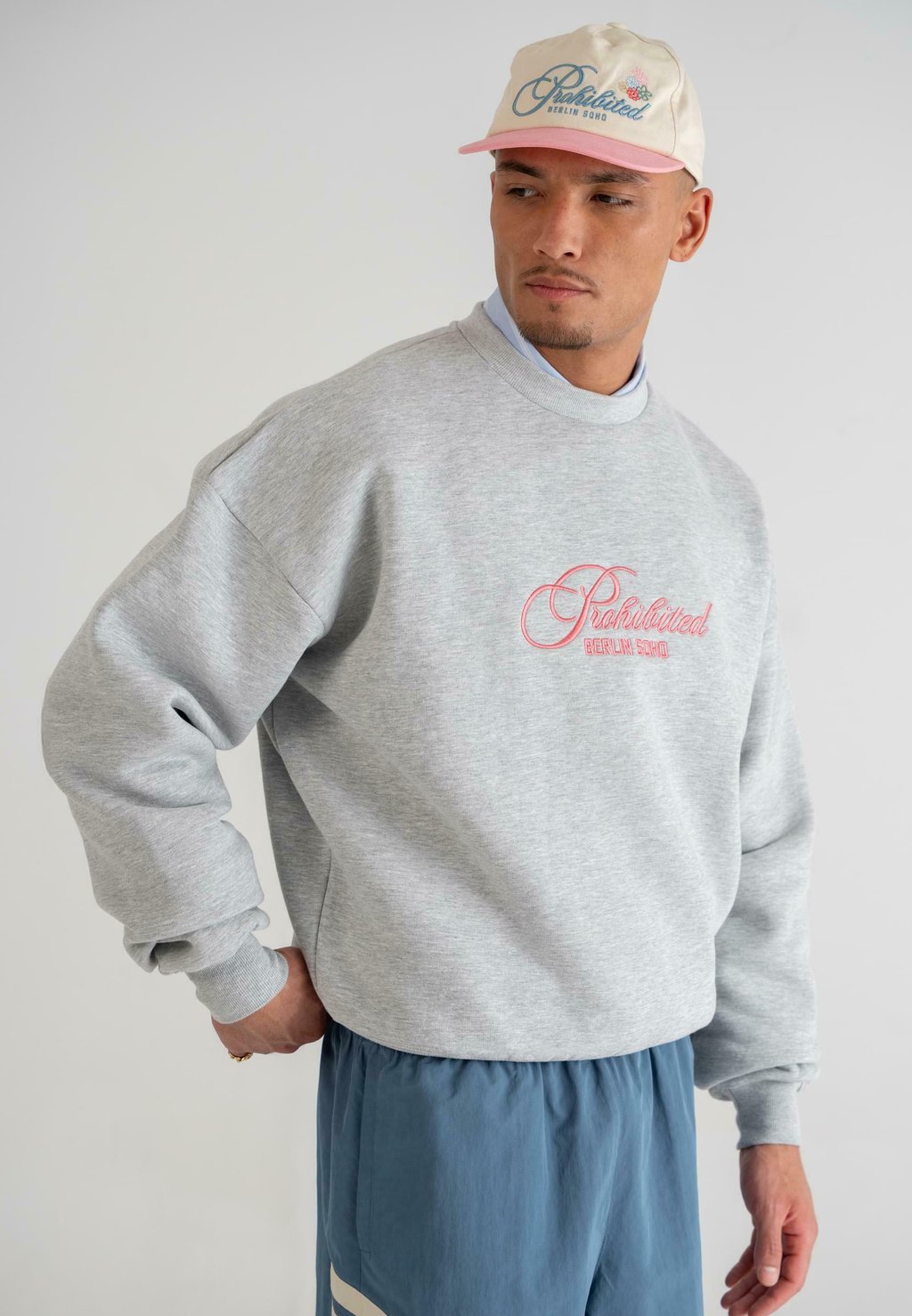 

Толстовка CREW NECK PROHIBITED, серый