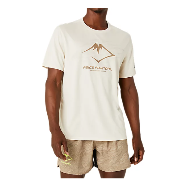 

Футболка ASICS Fujitrail Running T-Shirt 'Oatmeal', бежевый