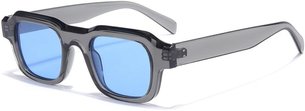 

Модные солнцезащитные очки для женщин, роскошные, прозрачные, в стиле ретро, ​​для мужчин, трендовые солнцезащитные очки с защитой от УФ-излучения UV400 TVTBBVV, Grey Blue