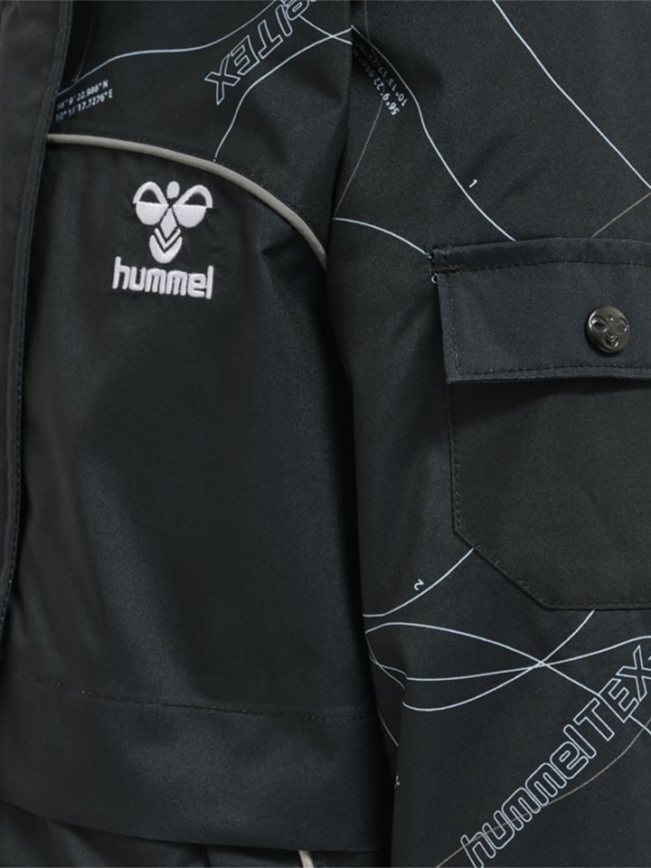 Куртка Hummel Zip с отверстиями для больших пальцев Hmlconquer Lifestyle Boys в ЧЕРНОМ цвете Hummel — фото 3