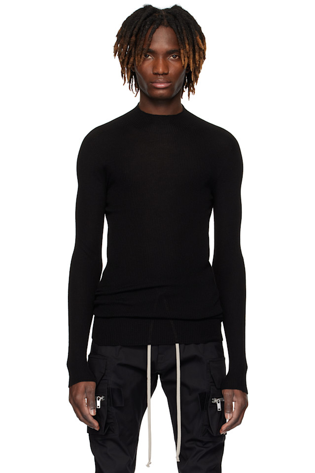 

Свитер Hollywood с рубчиками Lupetto Rick Owens, черный