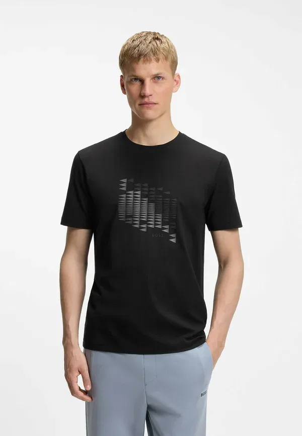 Футболка Boss Ts_Network flag print t-shirt, черный