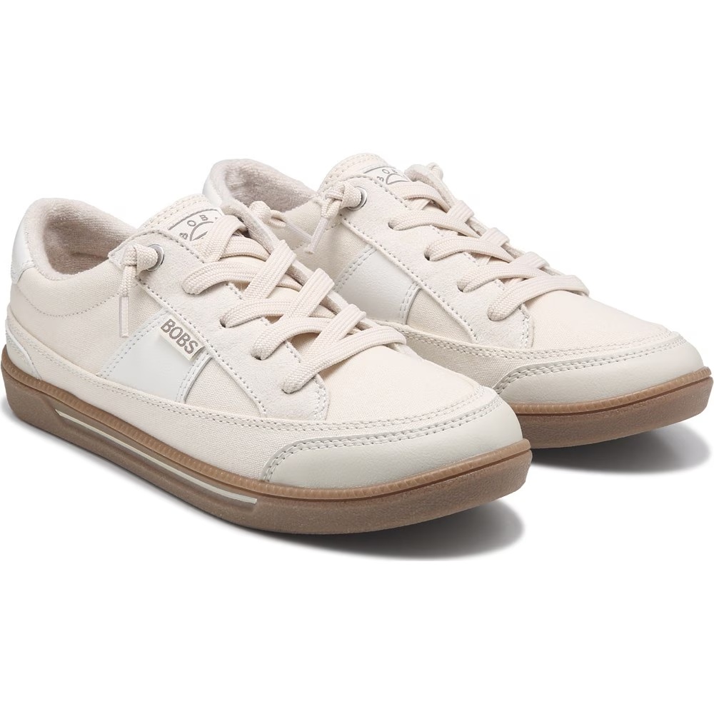 Кеды на низкой подошве Bobs b cute 2.0 low stride slip on canvas sneaker Skechers, off white canvas/gum