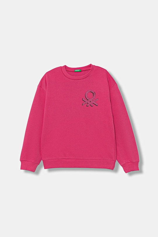 

Детская хлопковая толстовка United Colors Of Benetton, розовый