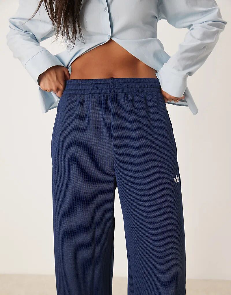 Трикотажные спортивные брюки adidas Originals Firebird темно-синего цвета — фото 4