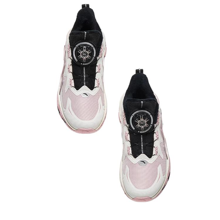 Antakids Антискользящие утепленные низкие детские повседневные кроссовки Firm Pink/Ivory White/Silver — фото 4