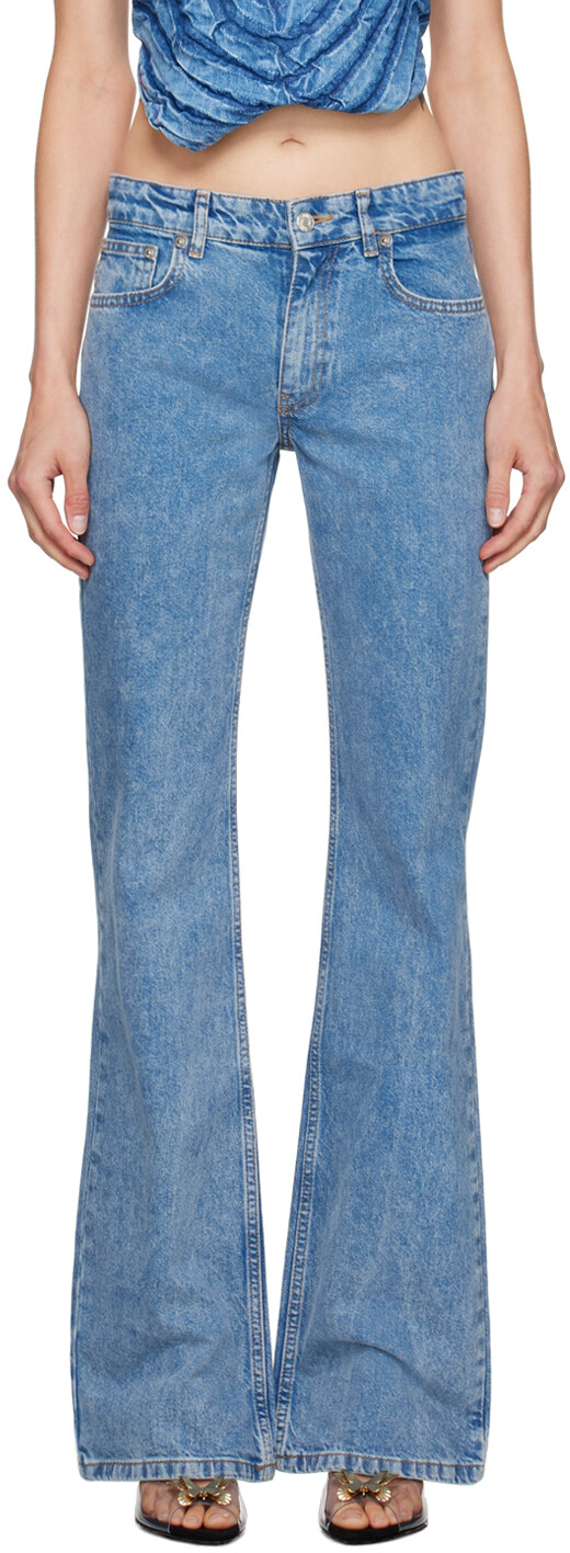 

Синие джинсы с пятью карманами Moschino Jeans