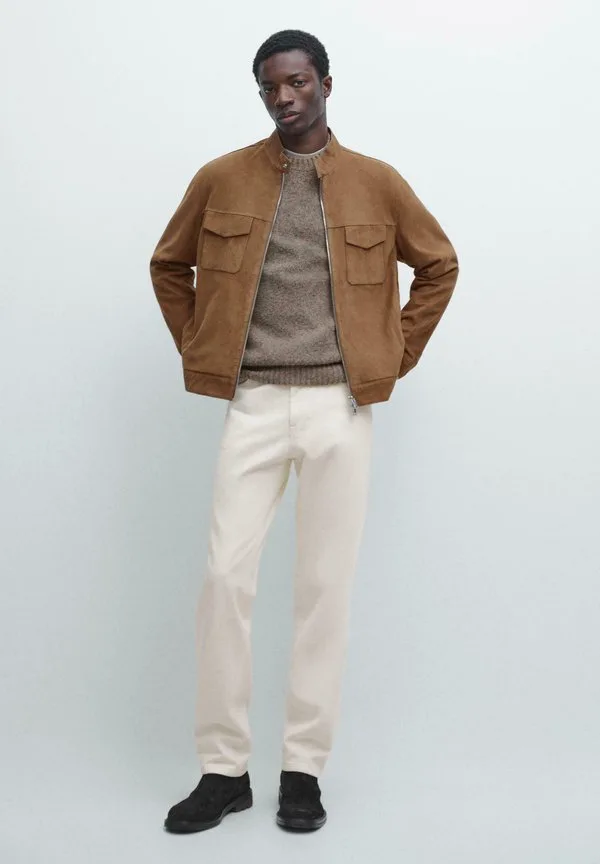 Джинсы зауженного кроя Massimo Dutti, Beige — фото 2