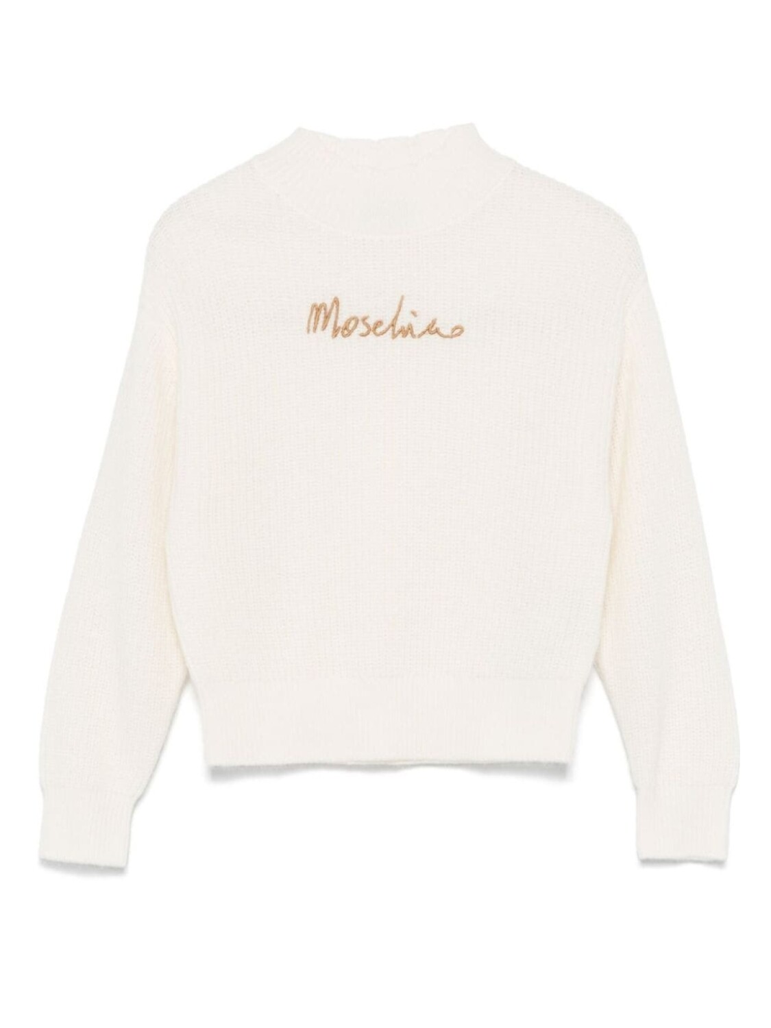 

Moschino Kids джемпер с вышитым логотипом, нейтральный цвет