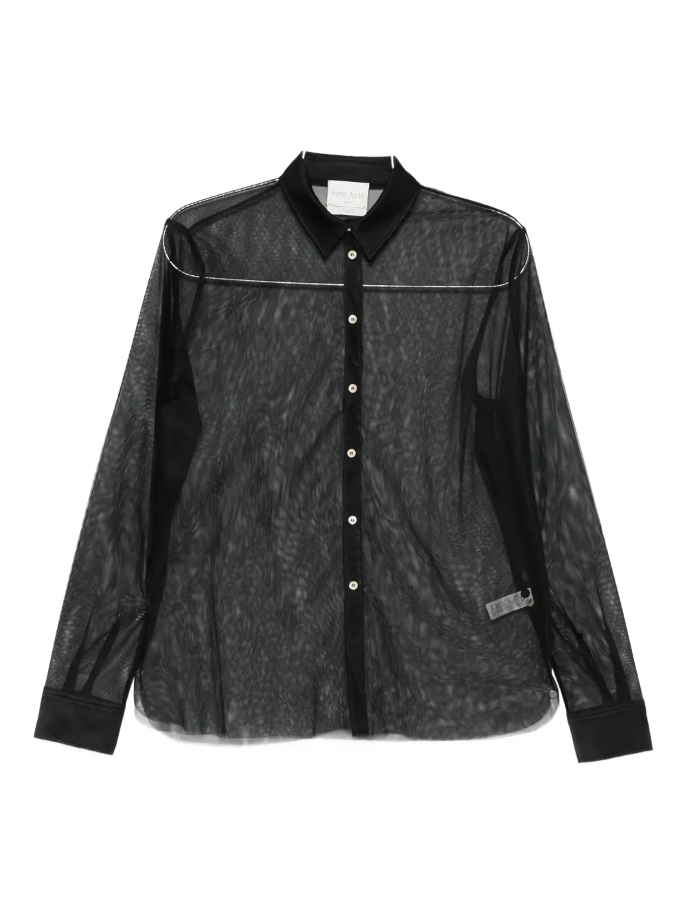

Полупрозрачная рубашка Forte Forte, черный