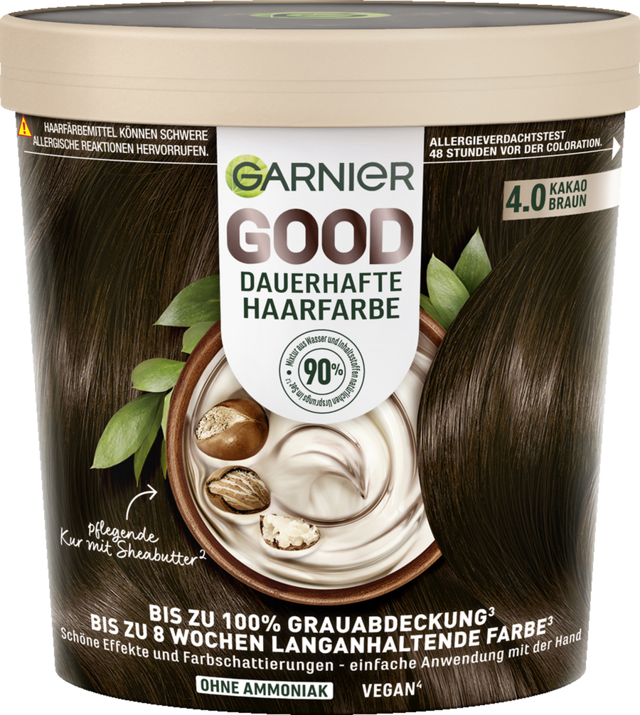 

Краска для волос Garnier GOOD dauerhafte Haarfarbe 4.0 Kakao Braun