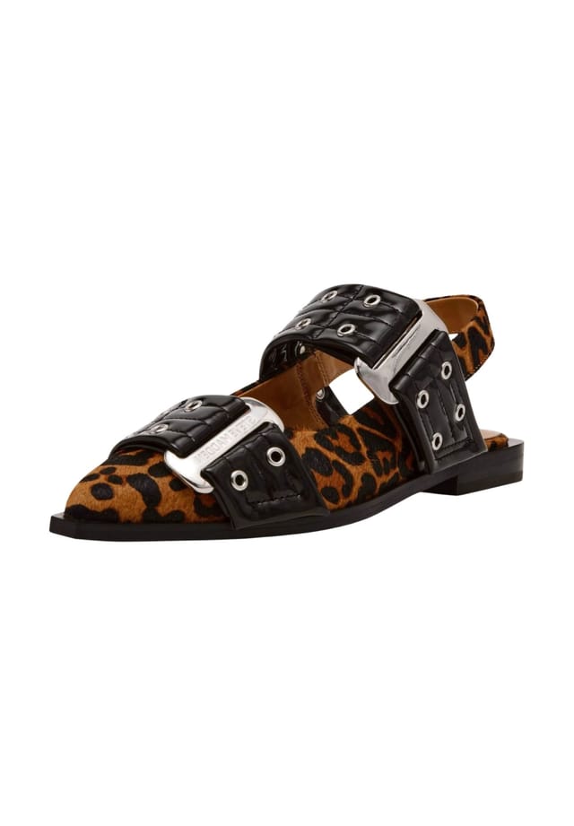 Кожаные балетки Steve Madden, цвет leopard