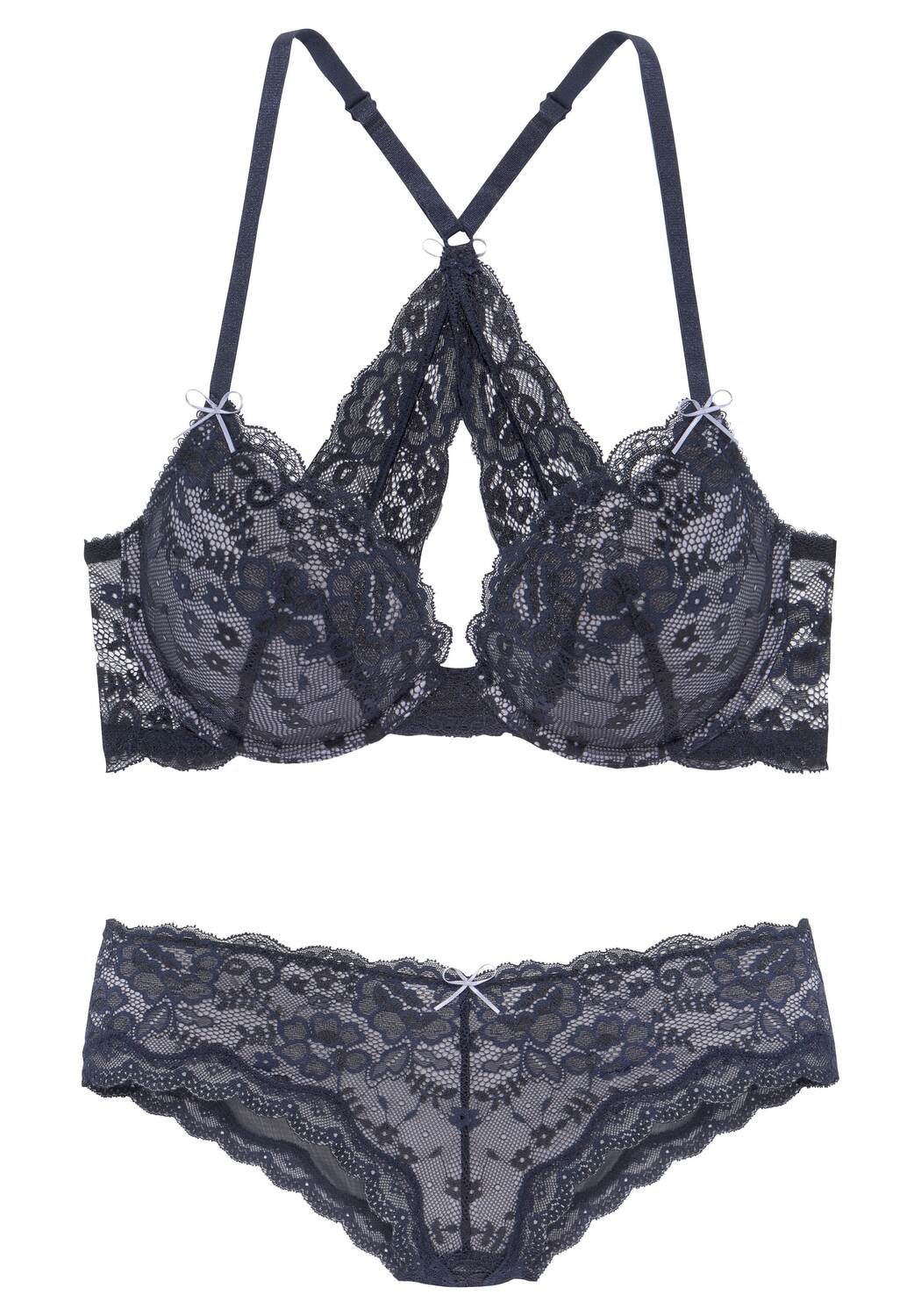 

LASCANA Комплект нижнего белья Push-up в темно-синем цвете