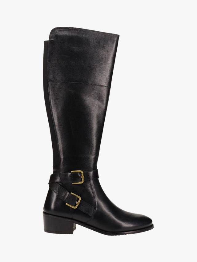 Кожаные сапоги phoebe большой ширины до икр Jones Bootmaker, черный