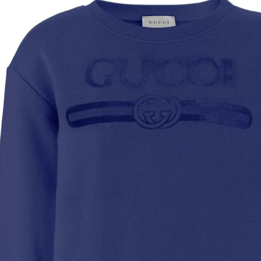 Детский свитшот с круглым вырезом GUCCI, Dark Blue — фото 4