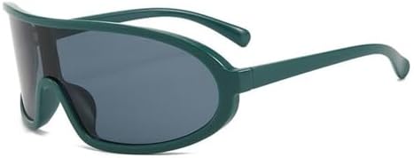 

Солнцезащитные очки в стиле панк-спорт 2024 года для женщин и мужчин, винтажные солнцезащитные очки-щитки для женщин, солнцезащитные очки с обтекаемой формой MTZJH, C5 Green Gray