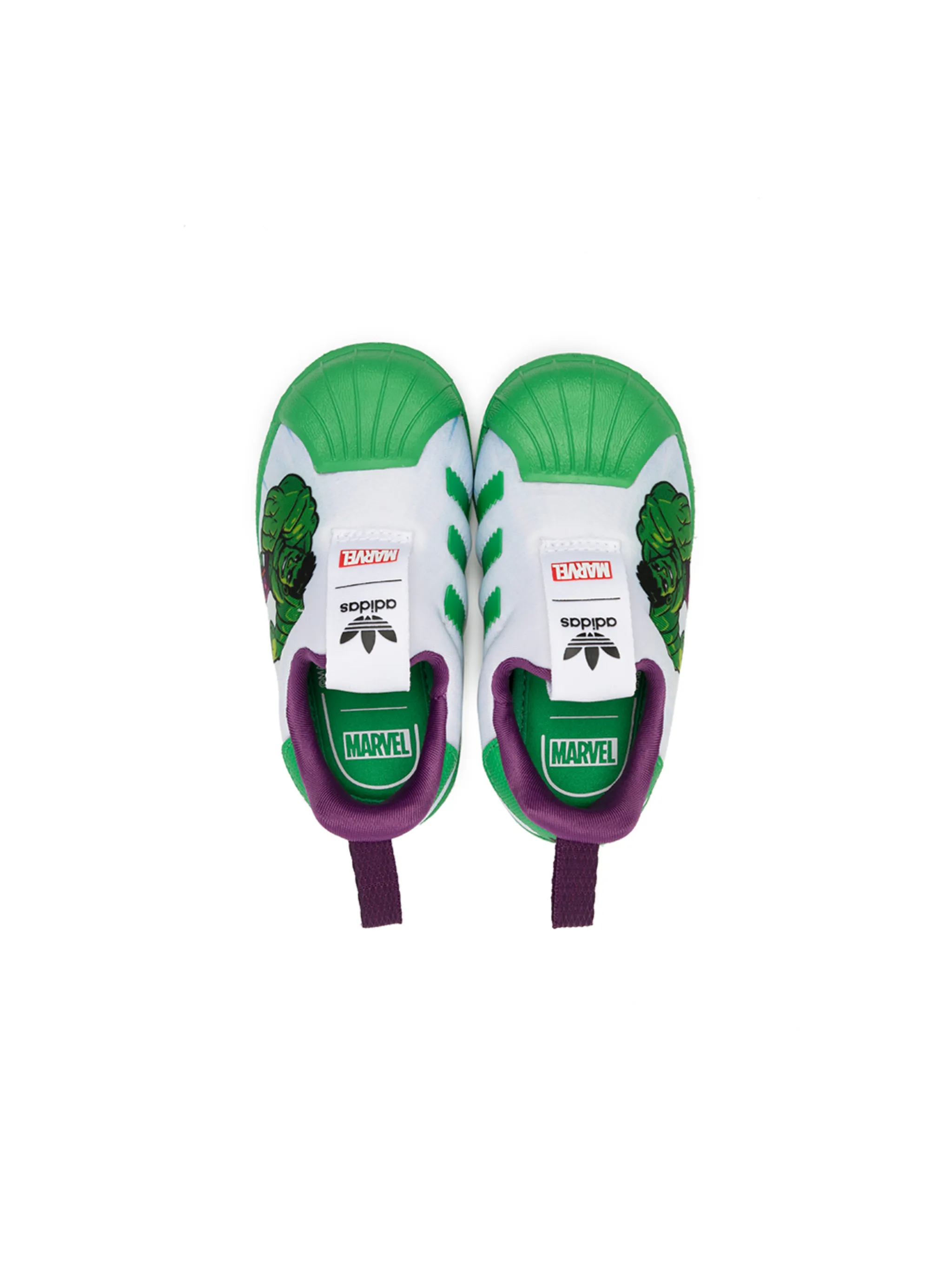 Кроссовки Hulk Superstar 360 Adidas Kids, зеленый — фото 3