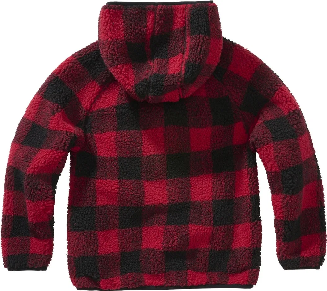 Детская флисовая куртка/свитер "Kids Teddy Fleece Jacket Hooded" красного цвета Brandit — фото 2