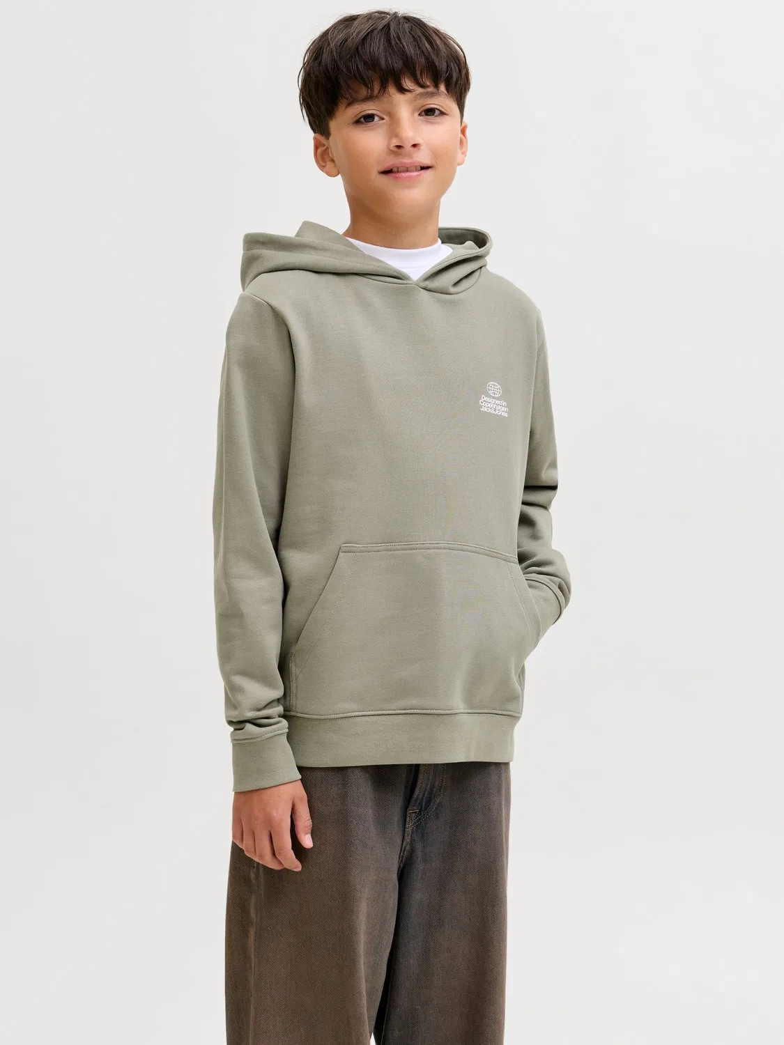Худи из хлопка JACK & JONES Junior, ветвир — фото 3