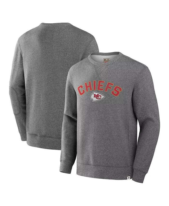 

Мужская толстовка-пуловер Kansas City Chiefs Loop Terry цвета «серый» Fanatics