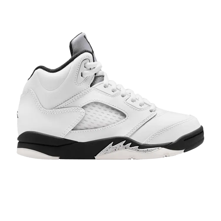 

Кроссовки Air Jordan 5 Retro PS White Black, белый
