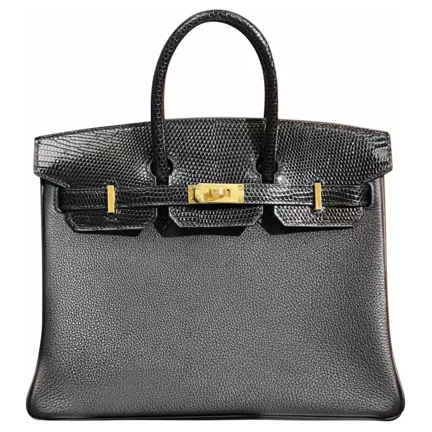 

HERMES Сумка Birkin Touch Lizard Skin женская black