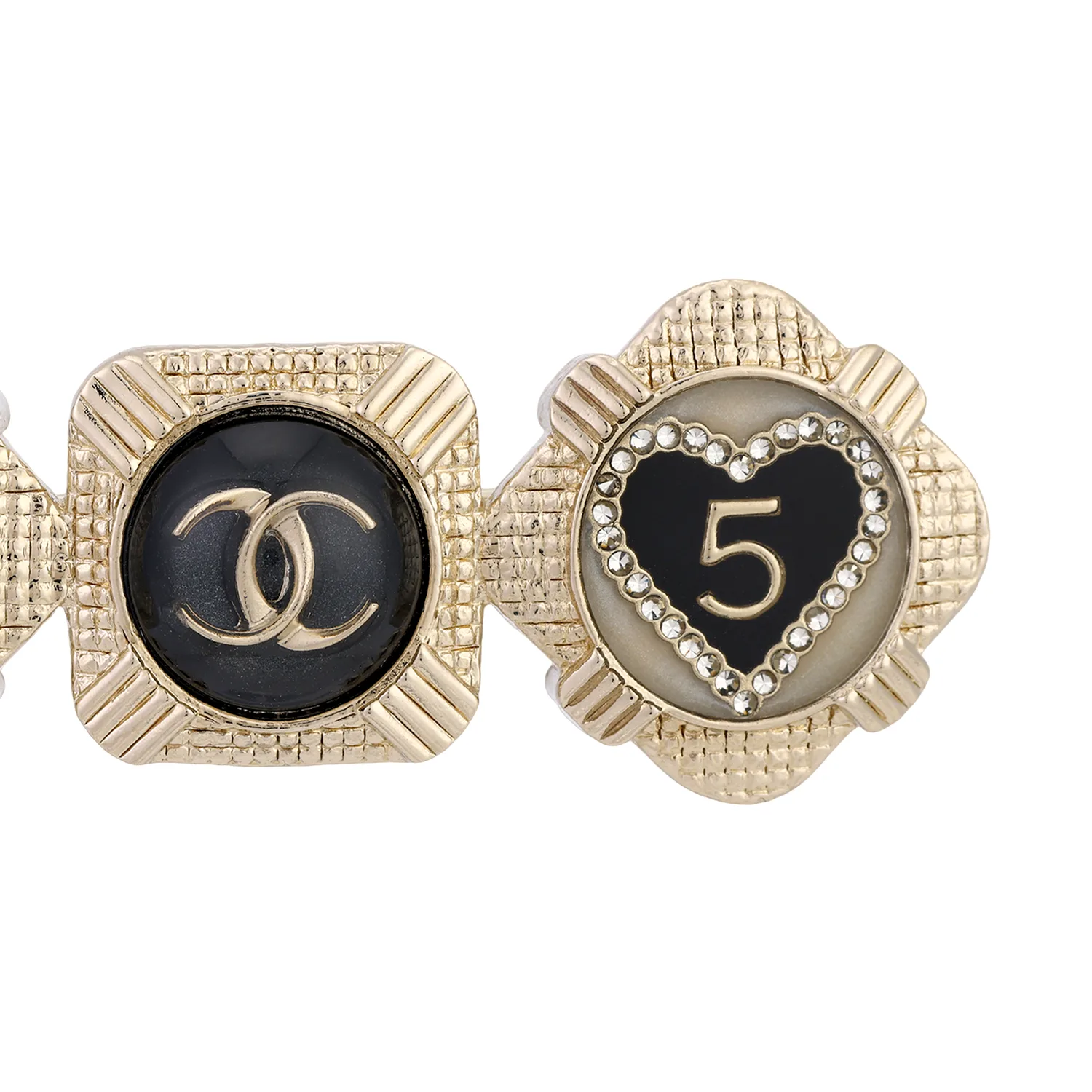 CHANEL Заколка для волос женская золотая — фото 2