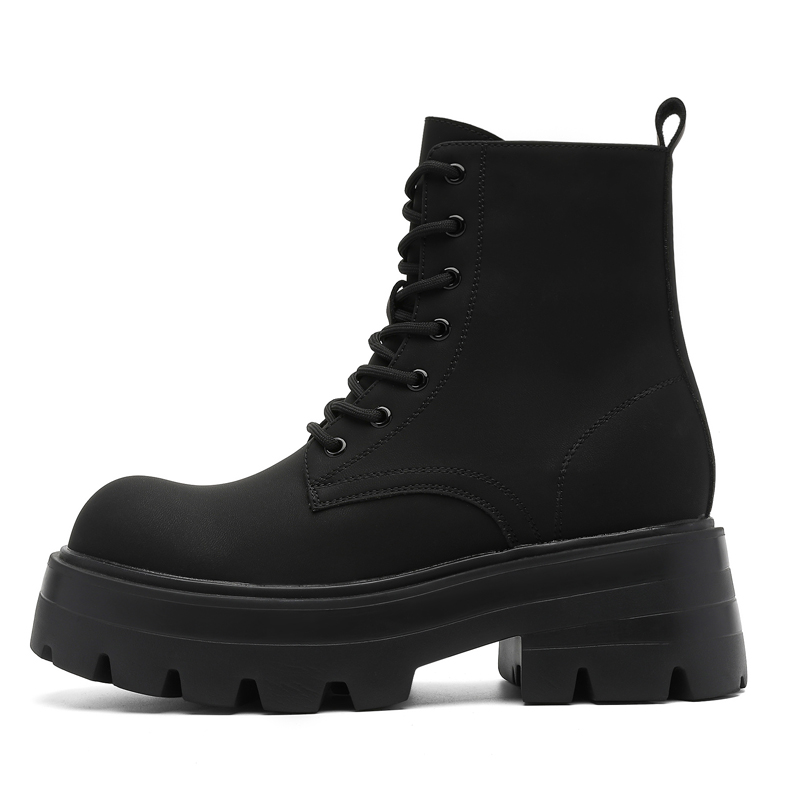 

Байкерские ботинки Martin Boot для увеличения роста на 8 см, унисекс ZHENRAN, invisible height-increasing